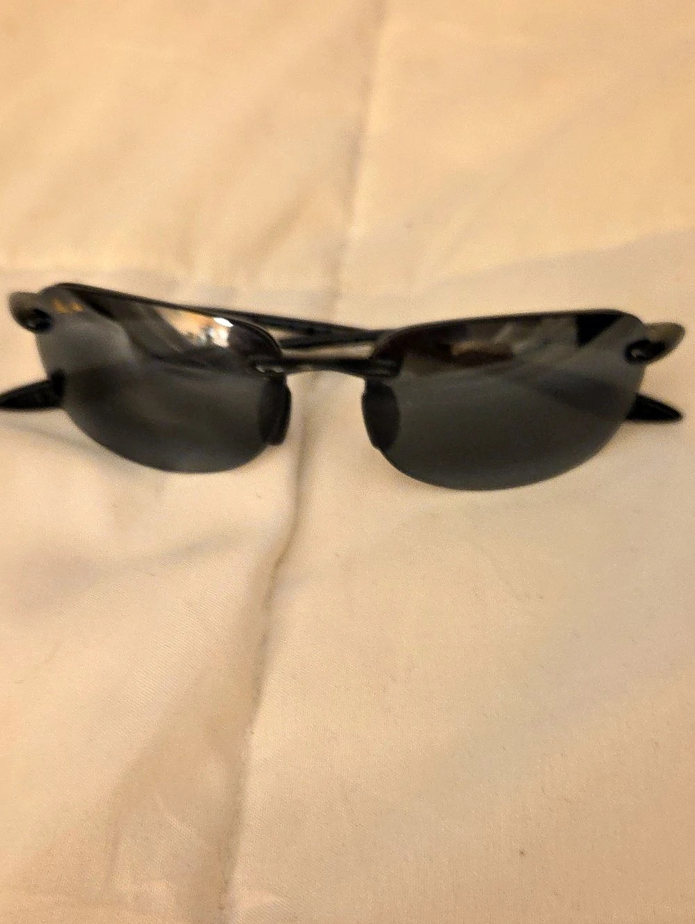 Maui Jim Breakwall Black Rimless Sunglasses